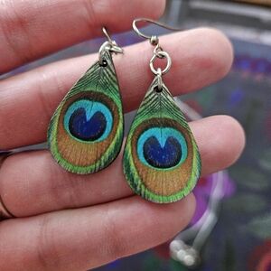 Peacock Teardrop Earrings